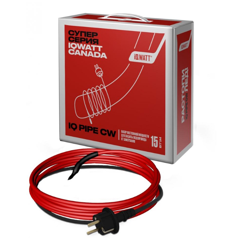 Набор постоянной мощности для защиты водопровода от замерзания Iqwatt IQ PIPE CW 18m 00718 6180₽