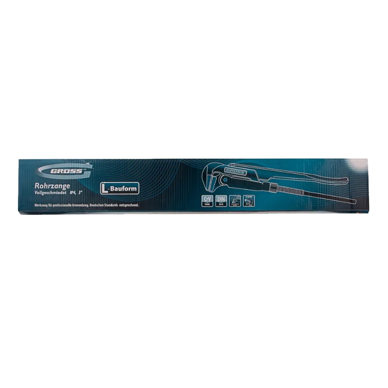 Ключ трубный Gross 15606, рычажный, №4, 3", цельнокованный