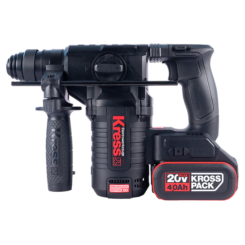 Перфоратор аккумуляторный Kress KU388, бесщеточный, 20В, 4Ач х2, кейс