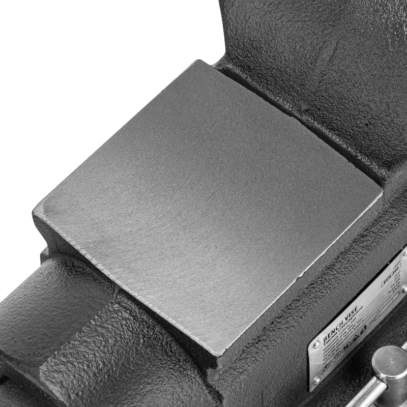Тиски слесарные Denzel BVH-200 18686, 200 мм, поворотные, стальная направляющая, с наковальней в Угличе