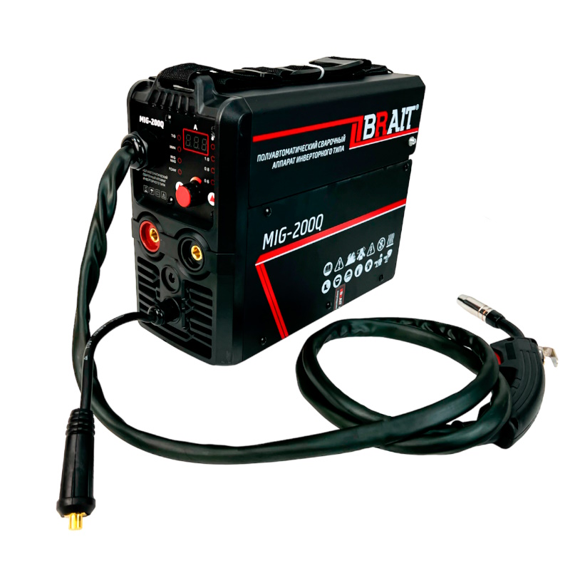 Инвертор сварочный полуавтомат Brait MIG-200Q 1801020043 20-175А dпроволоки 06-08мм до 1кг 7954₽
