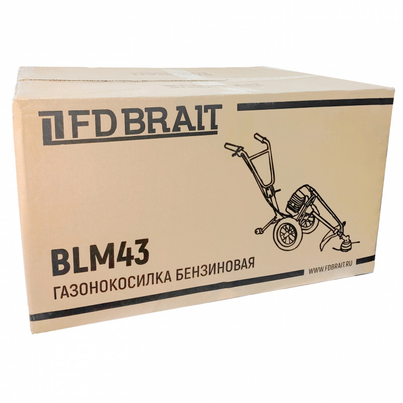 Газонокосилка бензиновая Brait BLM43 06.03.009.019, 43 куб.см, 1,25 кВт, ширина скашивания 432 мм, высота 45 мм, колеса 30,5 в Александрове