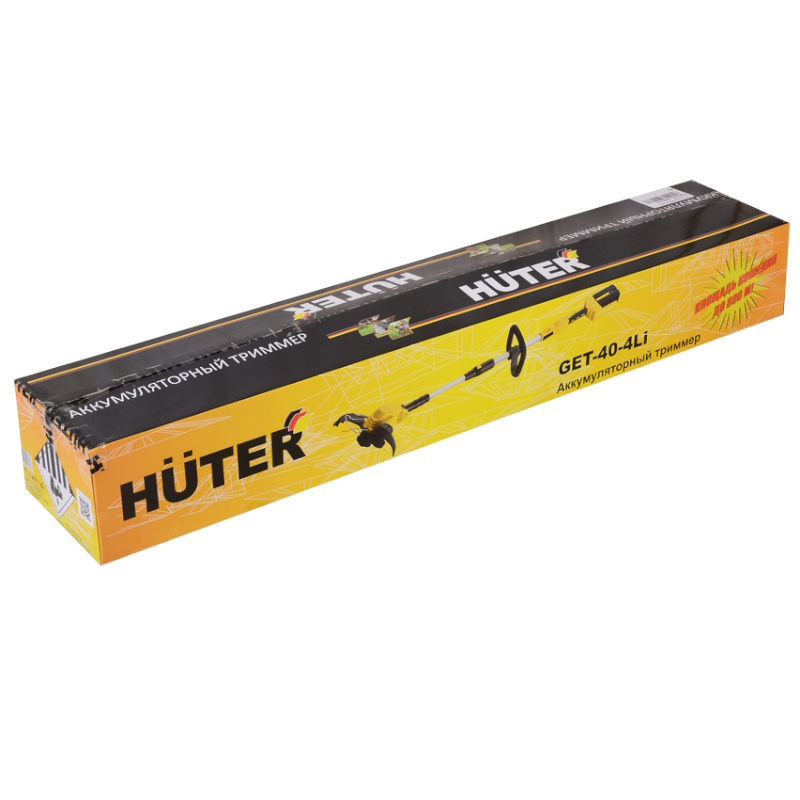 Аккумуляторный триммер для травы Huter GET-40-4Li 70/1/10 (4Ач, 40В, прямая штанга, ЗУ) во Владимире