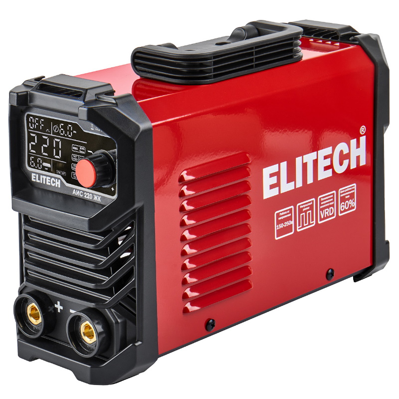 Инвертор Elitech АИС 220 ЖК 204746 MMA 160-250В 79 кВт 20-220А 7445₽
