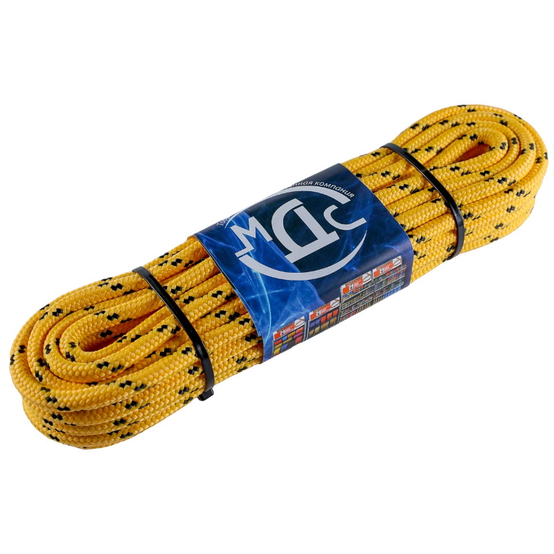 Шнур полипропиленовый плетёный МДС 00-00000091 8 мм 24-х прядный 10 м 391₽