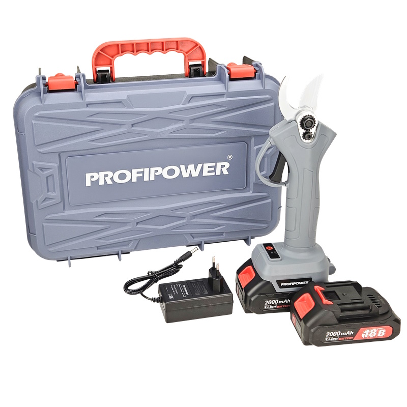 Аккумуляторный секатор садовый бесщеточный ProfiPower MKGSP-18V E0099, Li-ion-2шт, 2.0Ач, З/У, кейс в Вологде