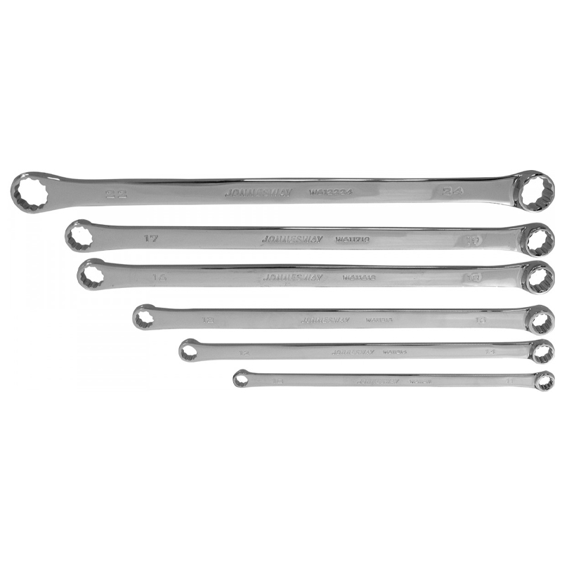 Набор ключей гаечных Jonnesway W61106S 048884 накидных удлиненных CrMo в сумке 10-24 мм 6 предметов 12857₽
