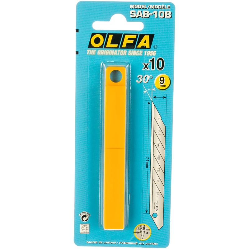 Лезвие сегментированное для графических работ Olfa OL-SAB-10B, 9х80х0.38мм, 10 шт. в Муроме