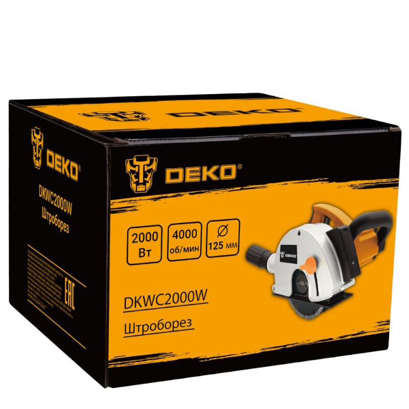 Штроборез Deko DKWC2000W 084-1094, 125 мм, 2000 Вт, лазерный указатель