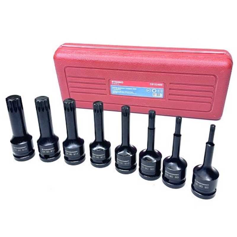 Набор ударных головок Stanko CS122489, XZN, 1/2" (8 предметов) в Кинешме