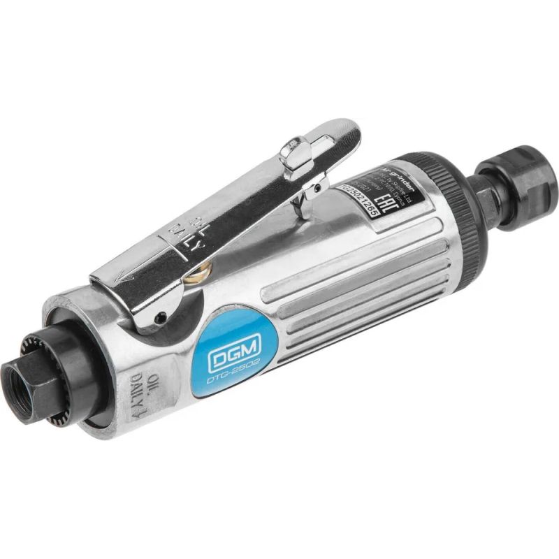 Пневмошлифмашина прямая DGM DTG-2502 с набором шарошек чемодан давление воздуха 6 бар