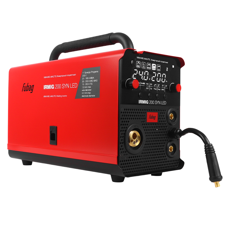 Сварочный полуавтомат Fubag IRMIG 200 SYN LED с горелкой 250А в комплекте
