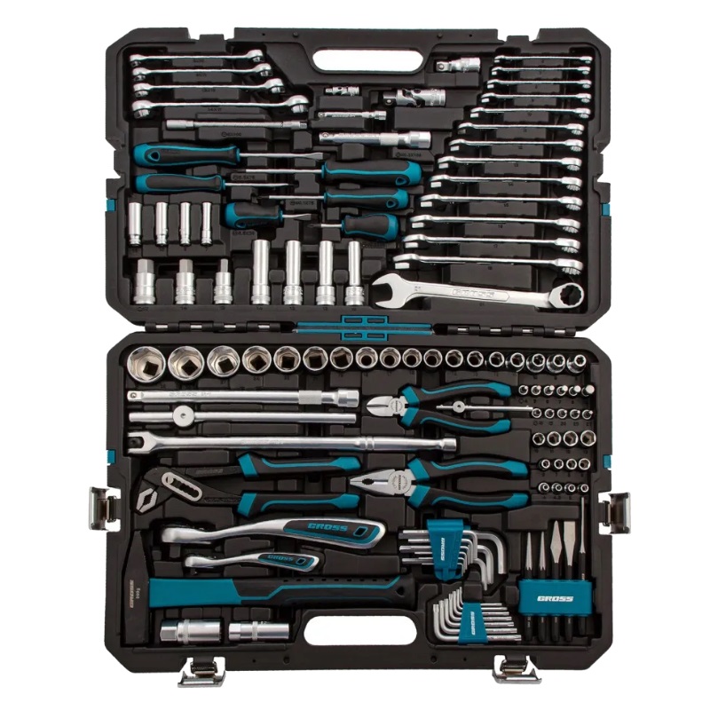 Набор инструментов Gross 14152 (115 предметов, 120 зубьев, CrV, 1/4", 1/2")