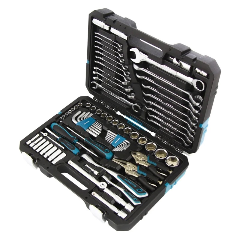 Набор инструментов Gross 14148, 1/4", 1/2", CrV, 120 зубьев, 78 предметов, кейс