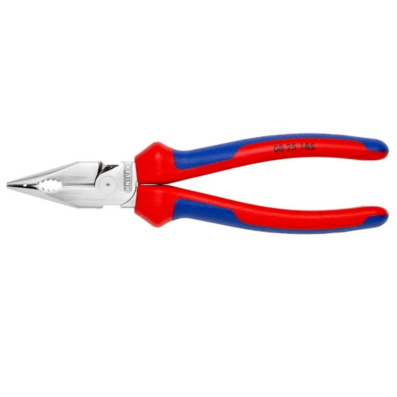 Плоскогубцы комбинированные остроконечные с удлинёнными губками Knipex KN-0825185, 185 мм, хром, 2-комп ручки в Костроме