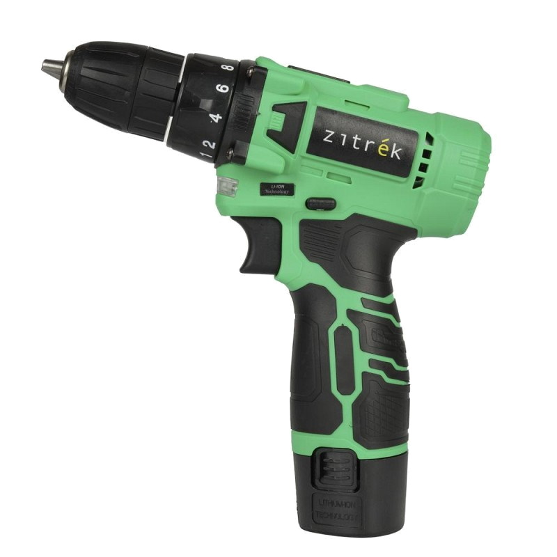 Дрель-шуруповерт Zitrek Green 12-Li Plus 083-1114, аккумуляторная, 12 В, 2x2.0 Ач в Ярославле