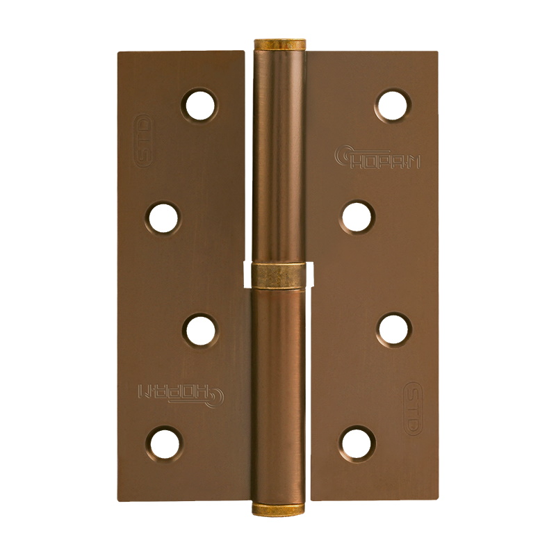 Петля дверная разъемная Нора-М 750-4" STD 18701, 100*70*2,5 мм, матовый кофе, правая в Костроме