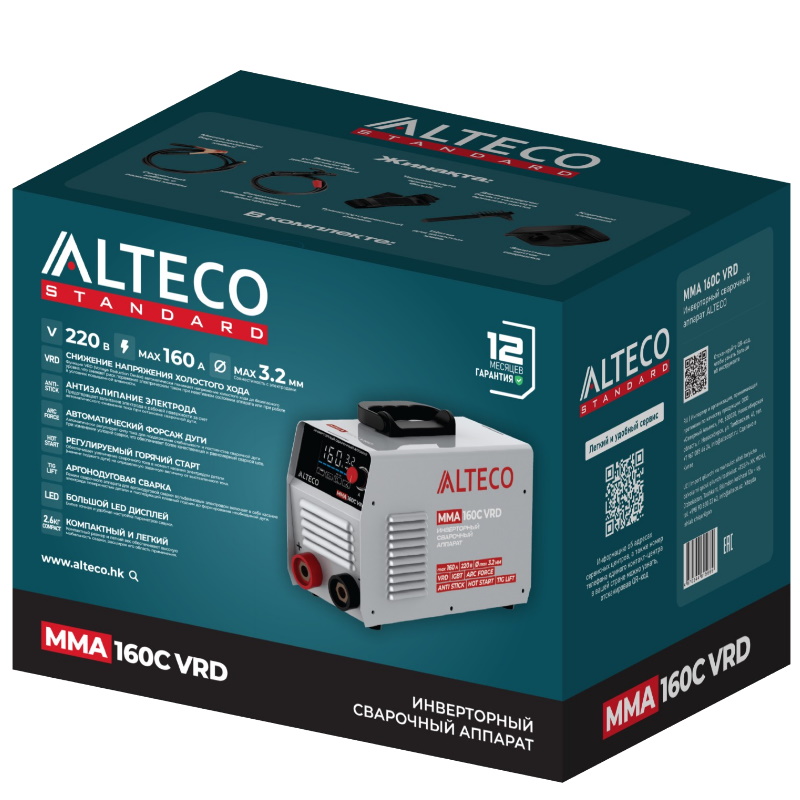 Сварочный аппарат инверторный Alteco MMA-160С VRD 70220
