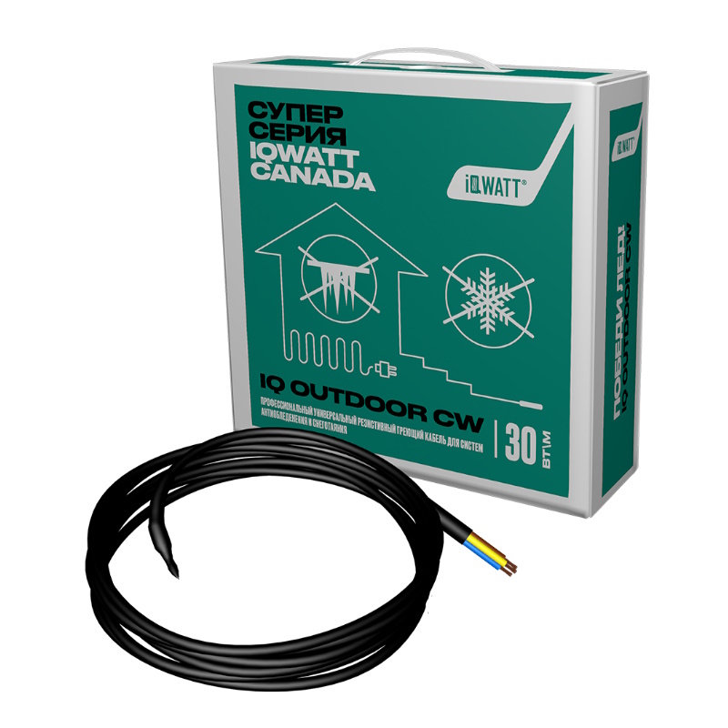 Греющий кабель для систем антиобледенения и снеготаяния Iqwatt IQ OUTDOOR CW 150m 00910 в Туле