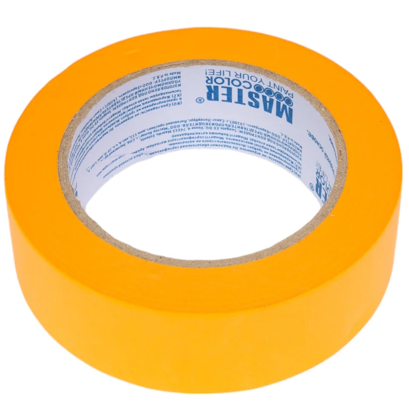 Лента малярная Master Color 30-6120, золотистая, рисовая бумага, термостойкость до 120°C, УФ-стойкость до 30 дней, 9 мм х 50 м в Угличе