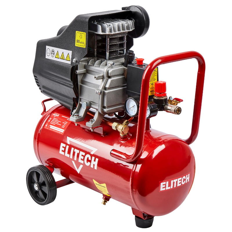 Компрессор коаксиальный масляный Elitech ДМ КМ 200-24 205959, 240 л/м, 1.5 кВт, 8 бар