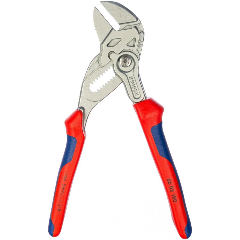 Клещевой ключ для труб Knipex KN-8605180 (диагональные губки, пластиковые рукоятки)