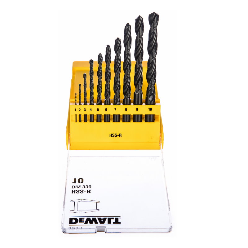 Набор сверл по металлу DeWalt DT5911-QZ, HSS-R, 1-10 мм, 10 штук в Твери