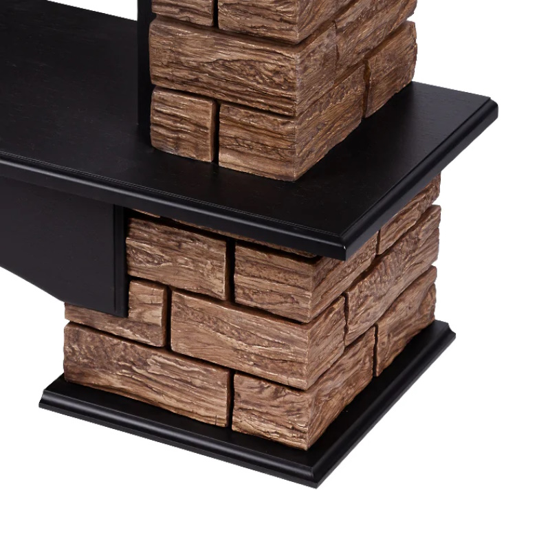Портал Firelight Forte Wood 25 НС-1535892, камень темный, шпон венге в Муроме