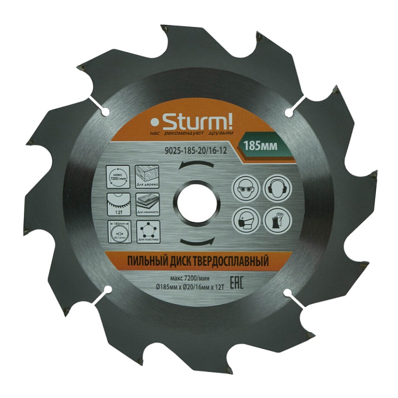 Диск пильный Sturm 9025-185-20/16-12 в Череповце