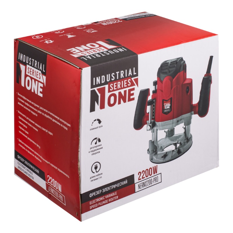 Фрезер электрический №1 NERM 2200-PRO (2200Вт, d цанги=6/8/12мм, глубина фрезерования 50мм, d фрезы 60мм) в Череповце