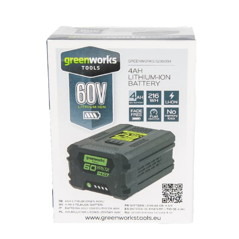 Литий-Ионная аккумуляторная батарея Greenworks 2918407 60В 4А*ч в Костроме