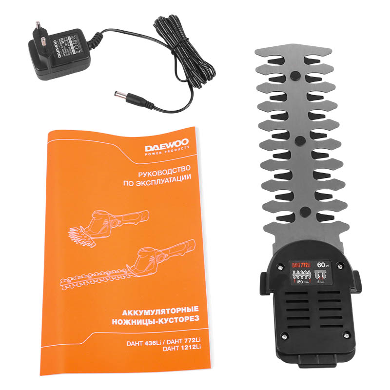 Аккумуляторные ножницы-кусторез Daewoo DAHT 772Li SET 7,2 В, 1,5 А/ч, Li-Ion, поворотная рукоятка в Иваново