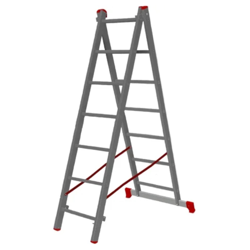 Лестница Pro Startul ST9946-10, алюминиевая, 2-х секционная, 249/443см 2х10 ступ., 8,6кг  в Рыбинске