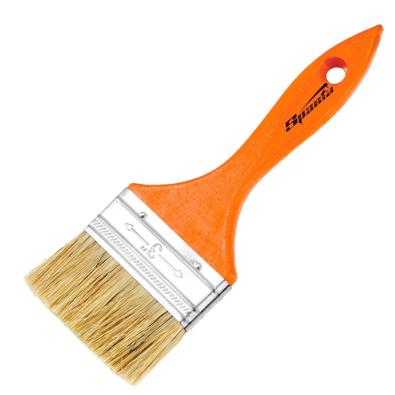 Кисть плоская Slimline 3" (75 мм) Sparta 824405, натуральная щетина, деревянная ручка в Муроме