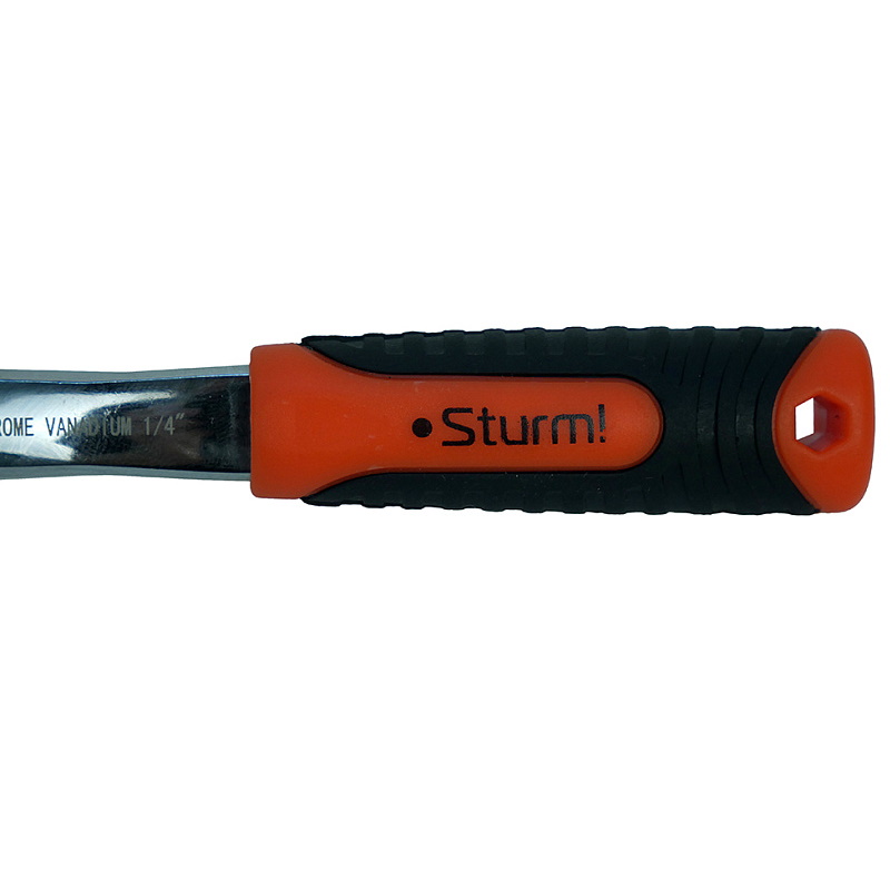 Ключ-трещотка Sturm 1045-17-R1/4, 1/4", 72 зуба, с быстрым сбросом, CrV