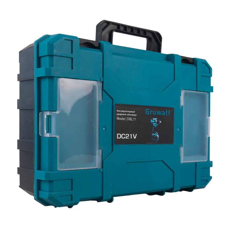 Бесщеточный ударный гайковерт Gruwatt DBL11, 700 Нм, 21v (под Makita LXT), 4Ah аккумулятор 2 шт, головка 19 мм, кейс в Кинешме