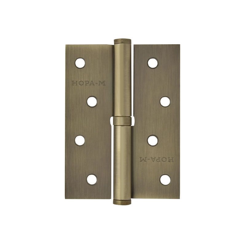 Петля дверная разъемная Нора-М 750-4" 14450, 100*75*2,5, без колпачка, матовое бронзовое покрытие, левая в Рыбинске