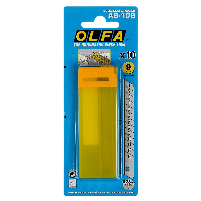 Лезвие Olfa OL-AB-10B сегментированное, 9х80х0,38 мм, 10 шт. в Вологде