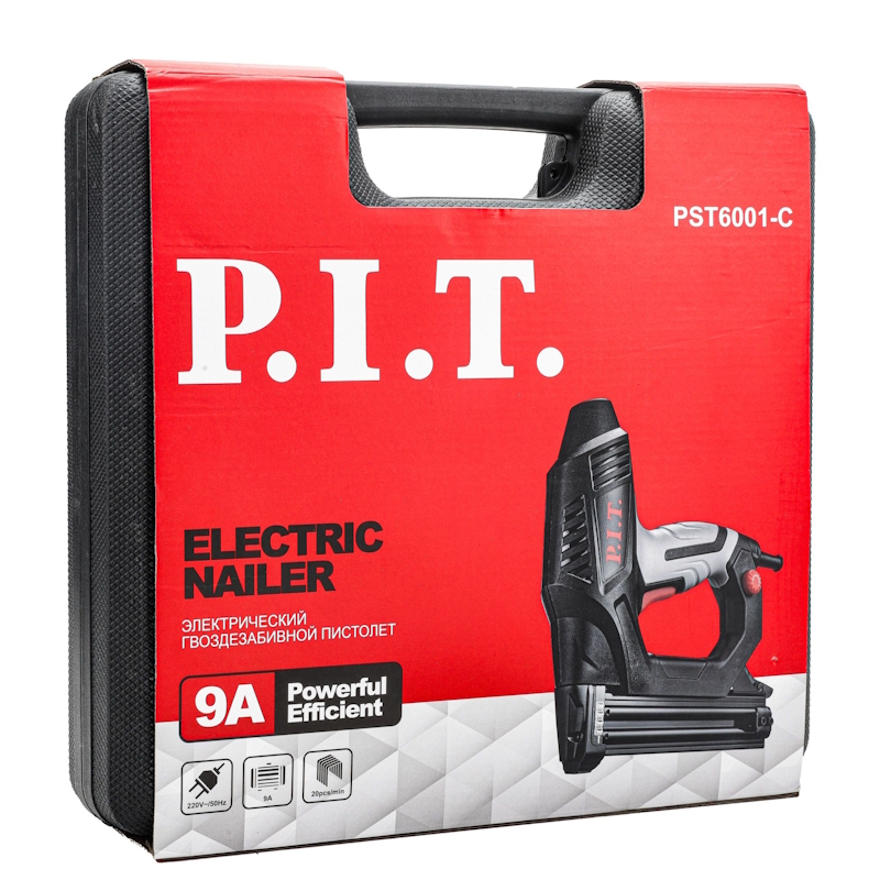Степлер электрический P.I.T. PST6001-C, 20шт/мин, магазин100шт, скобы 18ga 15-25мм, гвозди 18ga 15-32мм в Кинешме