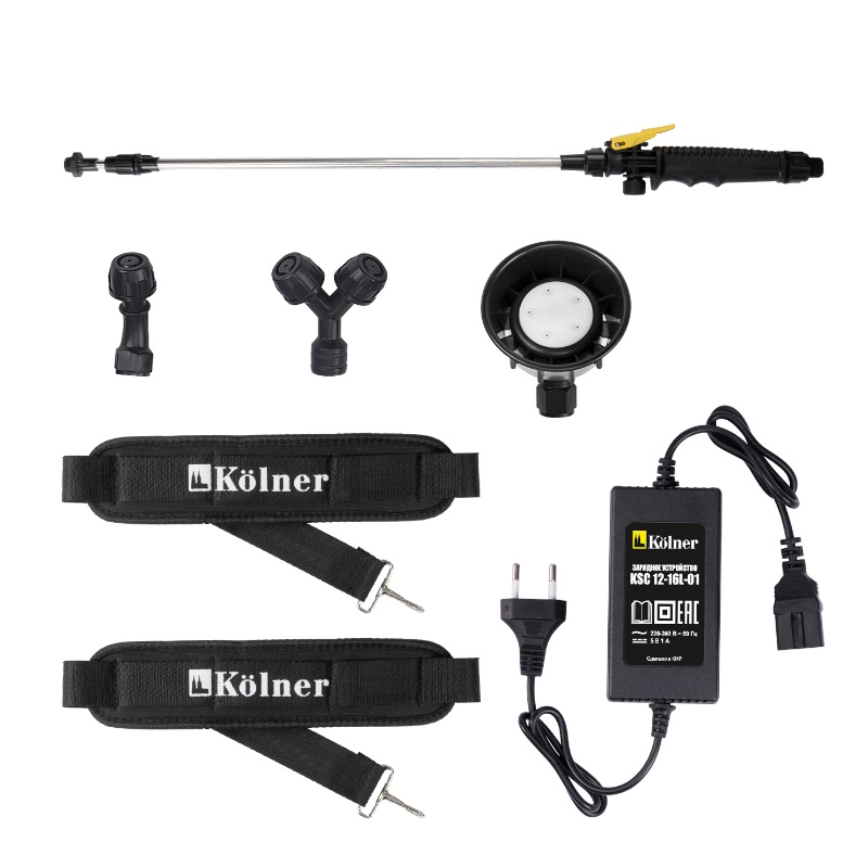 Опрыскиватель аккумуляторный Kolner KSC 12-16L-01 8060700236, 12В, объем 16 л, АКБ 8,0Ач, ЗУ