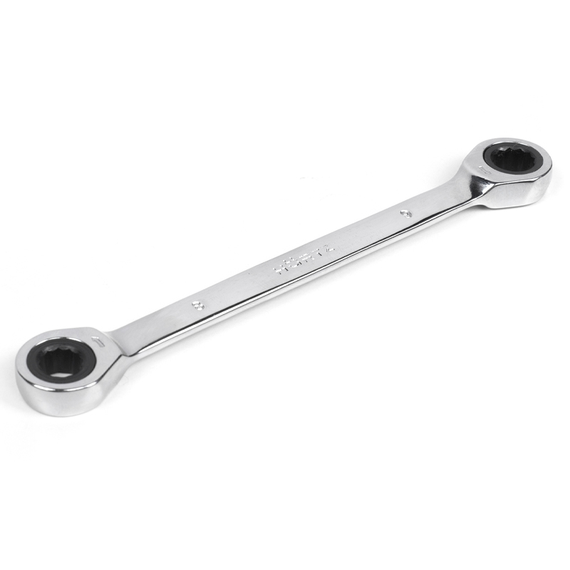 Ключ накидной двусторонний Hortz 118849 8х9 мм трещоточный хромирование 342₽