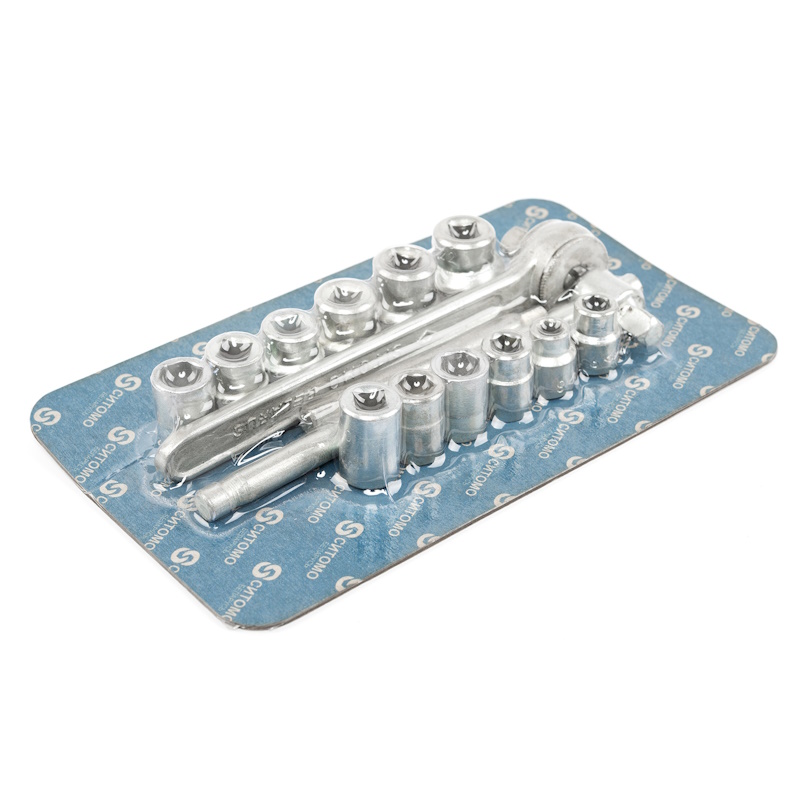 Набор головок Sitomo BELARUS N4 1147467, оцинкованные, 8-22мм, кв.10мм, скин/упак