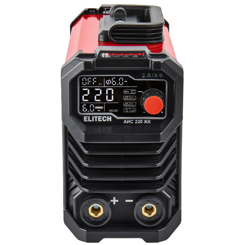 Инвертор Elitech АИС 220 ЖК 204746, MMA, 160-250В, 7.9 кВт, 20-220А в Рыбинске