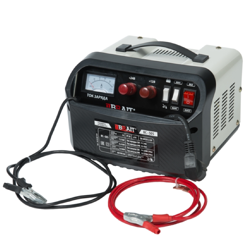 Устройство пуско-зарядное Brait BC-50S 1901007041 1224В 60-500Ач заряд 15 кВт 3442А пуск 84 кВт 250А 6435₽