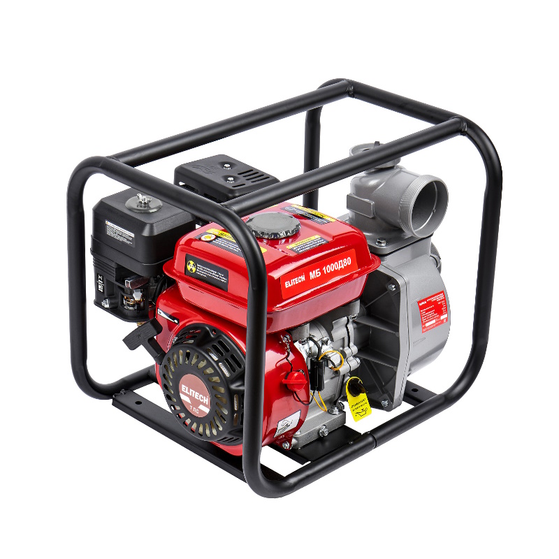 Мотопомпа бензиновый Elitech МБ 1000 Д 80 (E0105.002.00) 205518, 4-такт, 7 л.с., 1000 л/мин