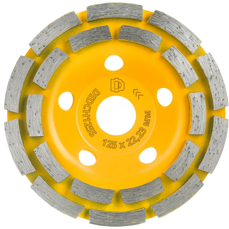 Чашка алмазная сегментная по бетону Diamond Industrial segmented concrete DIDCH125S, 125*6*22,23