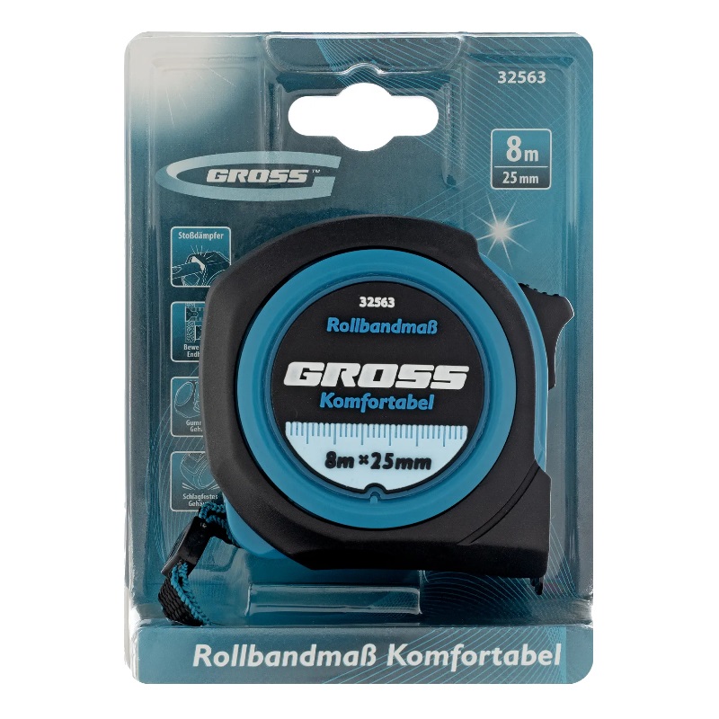 Рулетка Gross "Komfortabel" 32563 (8 м, 25 мм) в Коврове