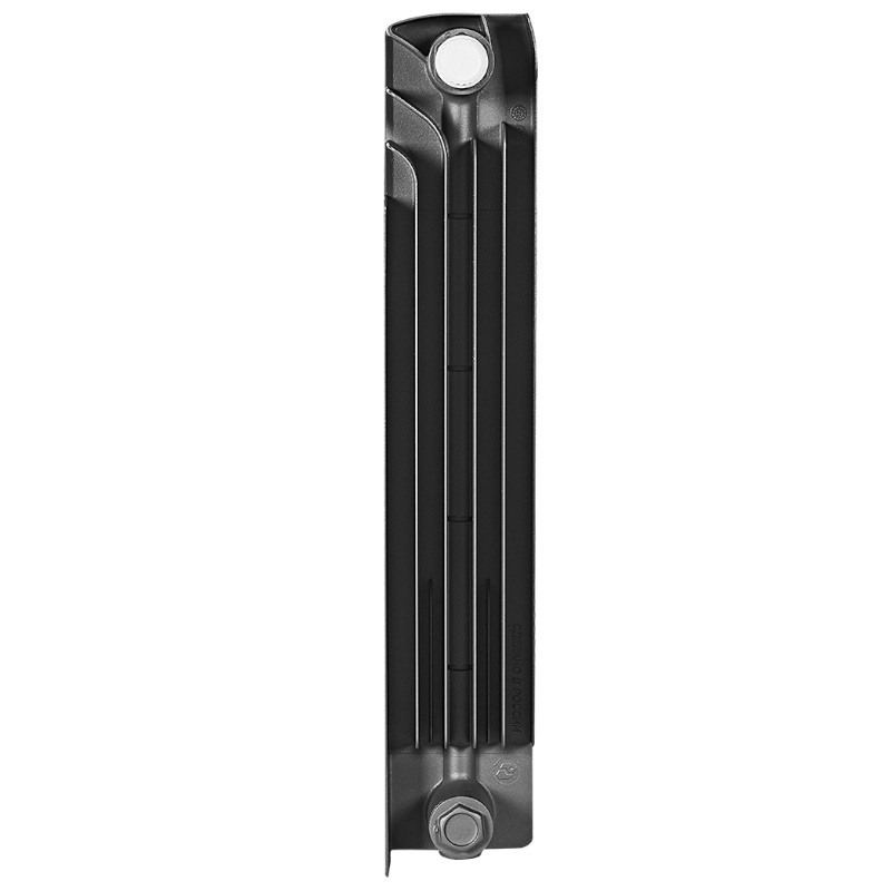 Радиатор Stout TITAN VENTIL 500 SRB-3320-050008 7024, 8 секций, биметаллический, нижнее правое подключение, графит RAL 7024 в Иваново