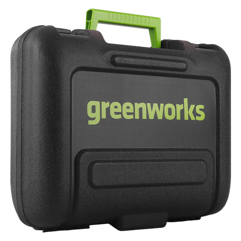 Дрель-шуруповерт аккумуляторная Greenworks 3704007UA, 24В, в комплекте с АКБ 24В 2Ач и ЗУ