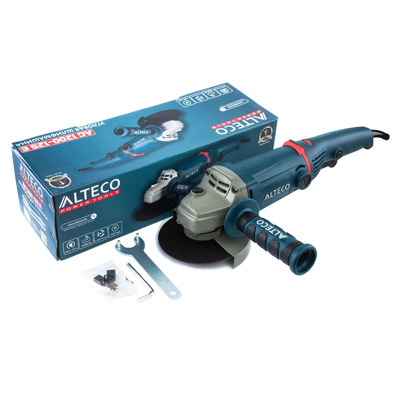 Угловая шлифмашина (болгарка) Alteco AG 1200-125 E 21989, 125 мм, 1200 Вт, регулировка оборотов в Переславле